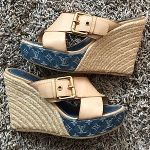 Louis Vuitton Denim Vachetta platforms